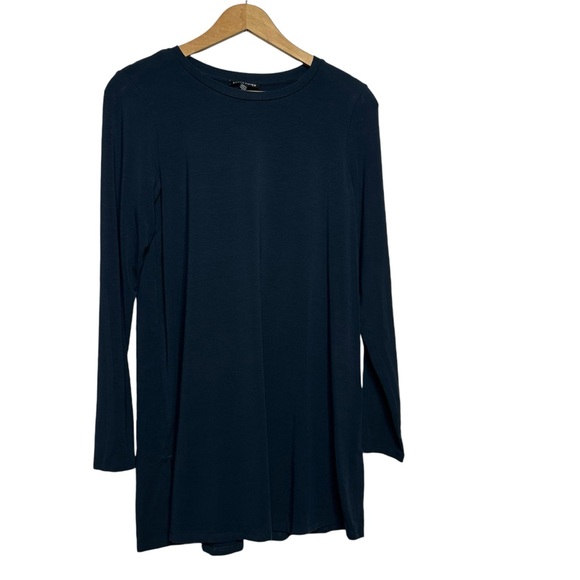 Eileen Fisher Long-Sleeve Side-Slit Jersey Tunic Size Petite Small - Picture 1 of 10